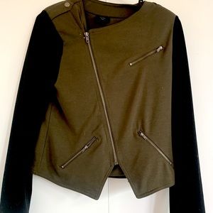 Army Green with Black Sleeve Jacket